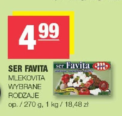 Ser Favita Mlekovita promocja w SPAR