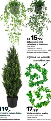 Sztuczna tuja ozdobna w doniczce promocja w Bricomarche