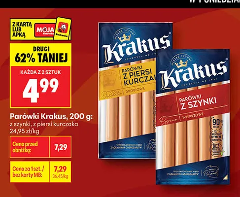Parówki z piersi kurczaka Krakus promocja w Biedronka