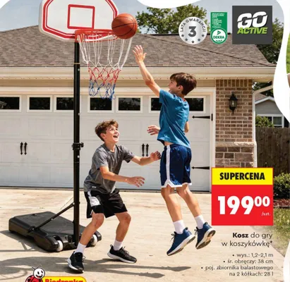 Kosz do gry w koszykówkę GO ACTIVE promocja w Biedronka