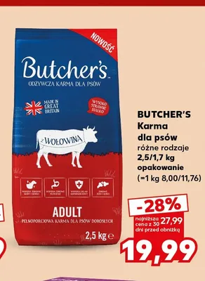Karma dla psów Butcher's Adult z wołowiną promocja w Kaufland