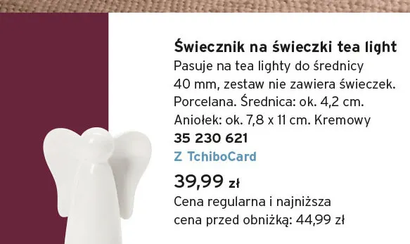 Świecznik na świeczki tea light promocja w Tchibo