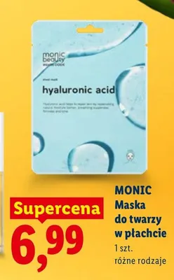 Maska do twarzy w płachcie promocja w Lidl