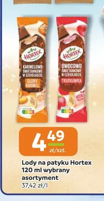 Lody na patyku Hortex truskawka promocja w Społem Częstochowa