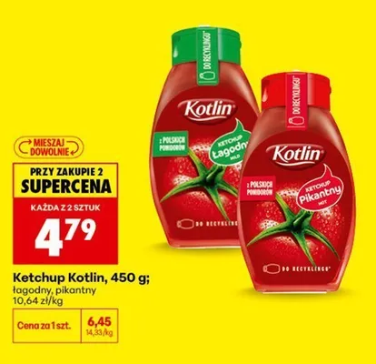 Ketchup łagodny Kotlin promocja w Biedronka
