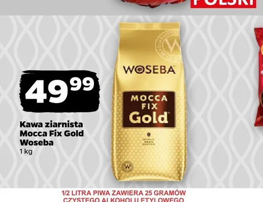 Kawa ziarnista Woseba Mocca Fix Gold promocja w Netto