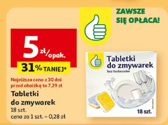 Tabletki do zmywarek bez fosforanów Auchan promocja w Auchan