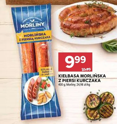 Kiełbasa morlińska z piersi kurczaka Morliny promocja w Stokrotka