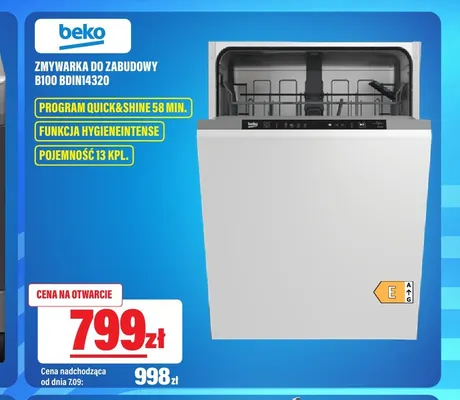 Zmywarka do zabudowy Beko B100 BDIN14320 promocja w RTV EURO AGD