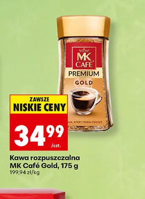 Kawa rozpuszczalna MK Café Gold promocja w Biedronka