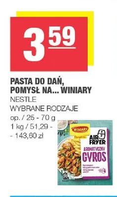 Pasta do dań Pomysł na... Winiary promocja w SPAR