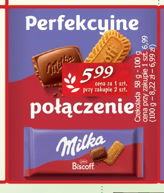 Czekolada Milka Biscoff promocja w CEZAR Delikatesy