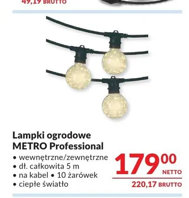 Lampki ogrodowe METRO Professional promocja w Makro