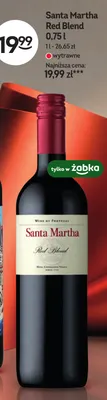 Wino czerwone Santa Martha Red Blend wytrawne promocja w Żabka