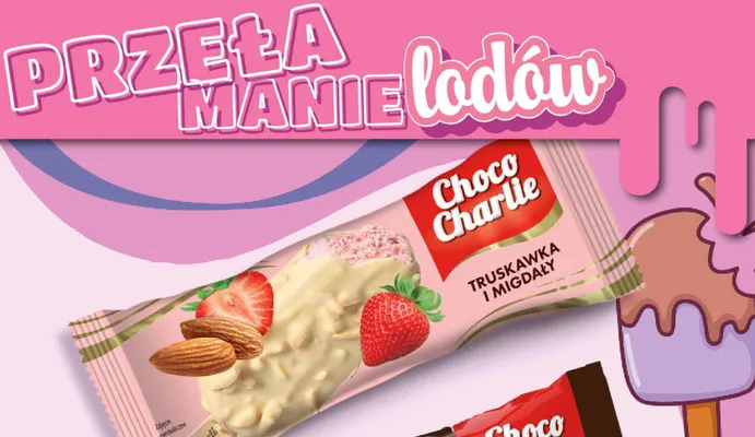 Lody Choco Charlie truskawka i migdały promocja w POLOmarket