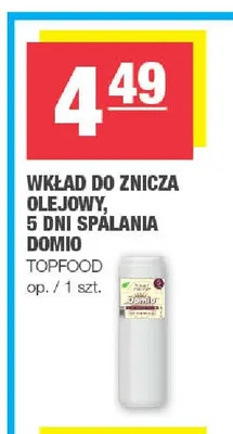Wkład do znicza olejowy 5 dni spalania Domio promocja w SPAR