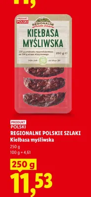 Kiełbasa myśliwska Regionalne Polskie Szlaki promocja w Lidl