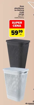Kosz plastikowy na bieliznę Pure Keter 47 l promocja w Carrefour