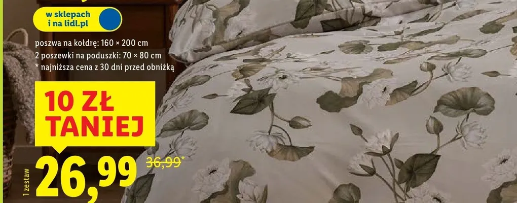 Pościel z mikrowłókna satynowego 160x200cm promocja w Lidl