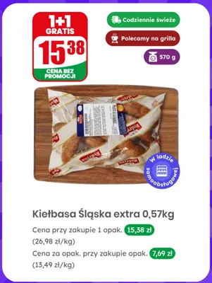 Kiełbasa Śląska extra Rydzyna promocja w Dino