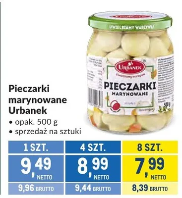 Pieczarki marynowane Urbanek promocja w Makro