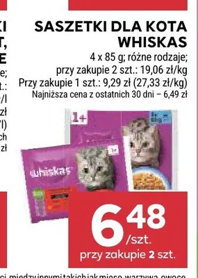 Saszetki dla kota Whiskas promocja w Stokrotka
