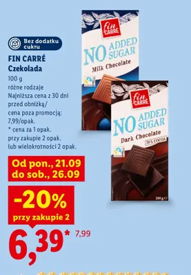 Czekolada Fin Carré promocja w Lidl
