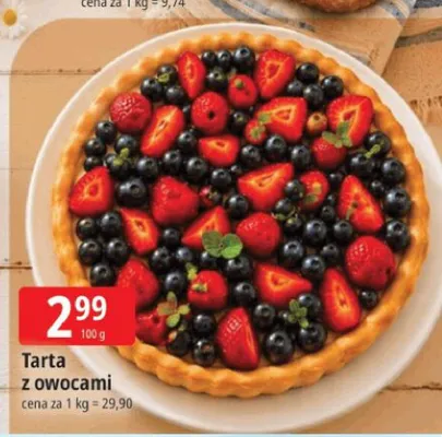 Tarta z owocami promocja w Leclerc