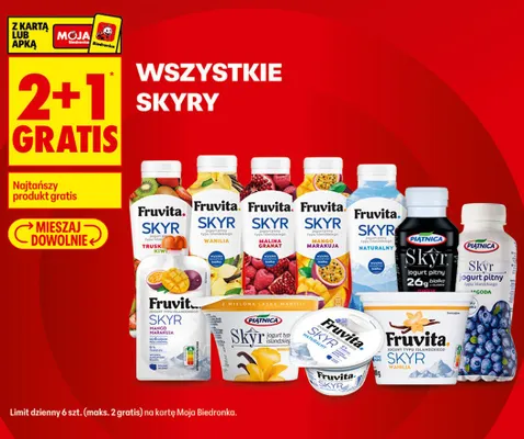 Jogurt pitny Fruvita Skyr truskawka kiwi promocja w Biedronka