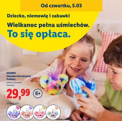 Zabawka interaktywna Furblets baterie w zestawie 6 wzorów promocja w Lidl