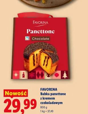 Babka panettone z kremem czekoladowym Favorina promocja w Lidl
