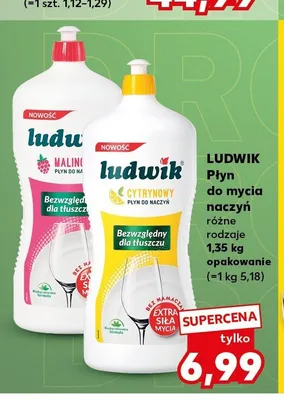 Płyn do mycia naczyń Ludwik Cytrynowy promocja w Kaufland