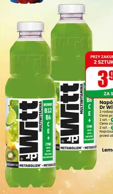 Napój niegazowany Dr Witt Metabolizm promocja w Dino