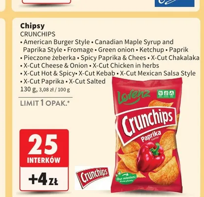 Chipsy Crunchips X-Cut Chakalaka promocja w Intermarche