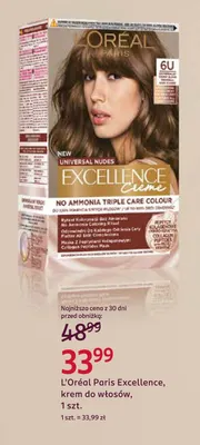 Krem do włosów L'Oréal Paris Excellence 6U promocja w Rossmann