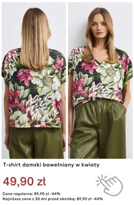 T-shirt damski bawełniany w kwiaty promocja w Medicine