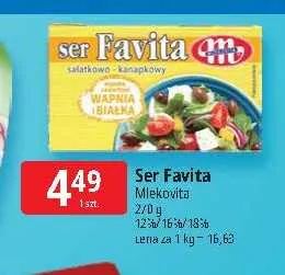 Ser Favita Mlekovita 18% promocja w Leclerc