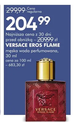 Woda perfumowana męska Versace Eros Flame promocja w Super-Pharm