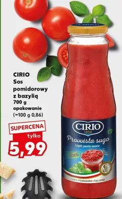 Sos pomidorowy z bazylią promocja w Kaufland