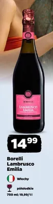 Wino musujące Borelli Lambrusco Emilia promocja w Netto