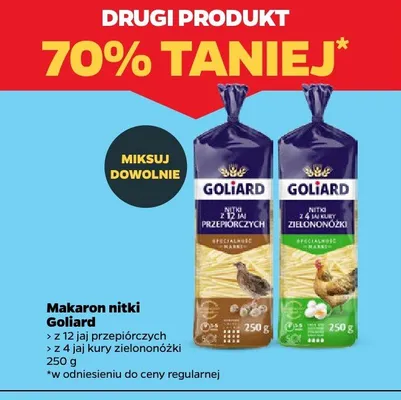 Makaron nitki jajka przełorzych, jajka kury zielononóżki promocja w Netto