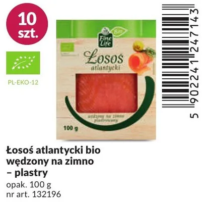 Łosoś atlantycki bio wędzony na zimno plastry promocja w Makro