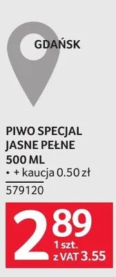 Piwo Specjal Jasne Pełne 500 ml promocja w Selgros