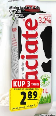 Mleko Łaciate 3,2% UHT promocja w Prim Market