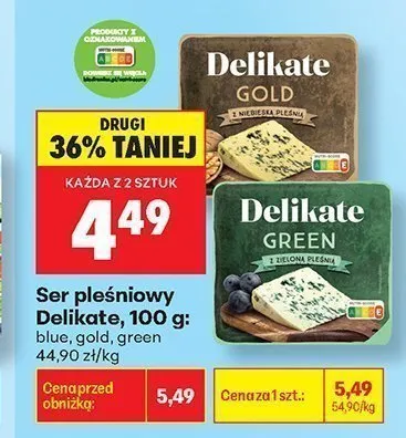 Ser pleśniowy Delikate Gold promocja w Biedronka