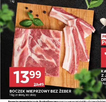 Boczek wieprzowy bez żeber ze skórą promocja w Stokrotka