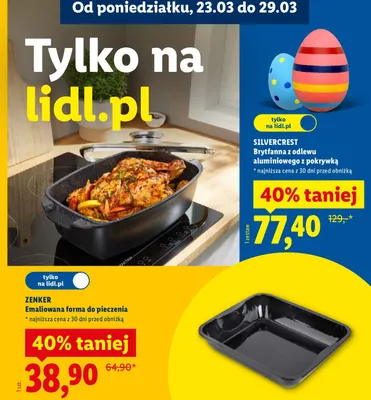 Brytfanna z odlewu aluminiowego z pokrywką promocja w Lidl