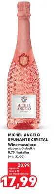 Wino musujące różowe półsłodkie Spumante Crystal promocja w Kaufland