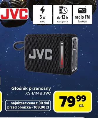 Głośnik przenośny XS-E114B Jvc promocja w Carrefour