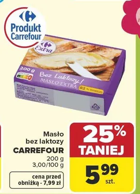 Masło bez laktozy promocja w Carrefour Market